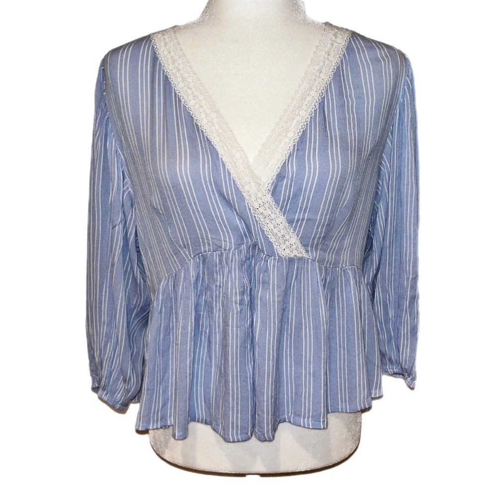 Hollister Boho Babydoll Striped Top -Medium
